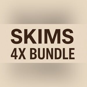 SKIMS Tan Brown Tank Top High Waisted Thong Catsuit Bodysuit 4X Bundle
